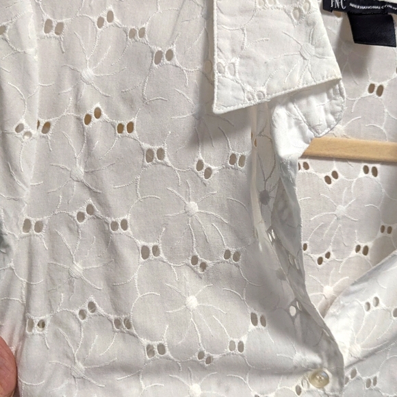INC cotton lace shirt - Picture 3 of 7